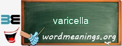 WordMeaning blackboard for varicella